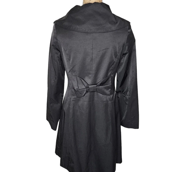 Vertigo Paris Womens Knee-length Trench Coat Size Small Black Accent Buttons - Picture 4 of 12